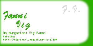 fanni vig business card